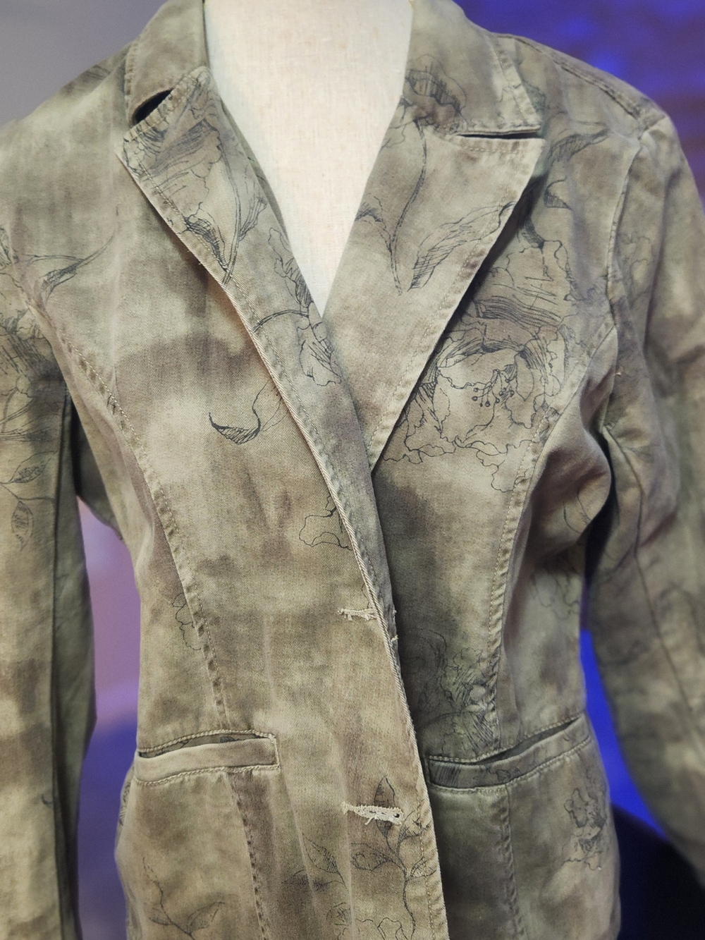 Havana Jack Green Floral Printed Blazer